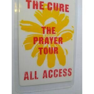 Cure Wish Backstage Pass Concert Tour 1992 Original Goth Post-Post Gift For Fan